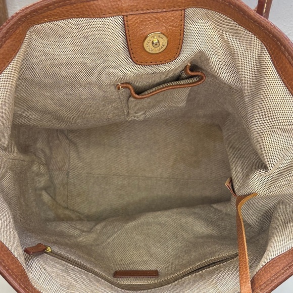 Dooney & Bourke Vintage Signature Tan and Brown Tote with original coin case - Picture 8 of 11